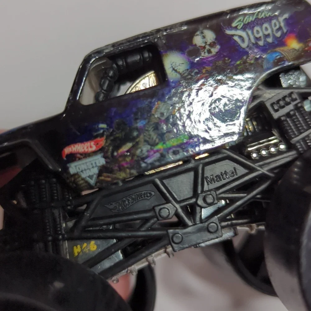 5 Grave Digger Monster Trucks Green Black Blue Silver Hot Wheels Push N Go